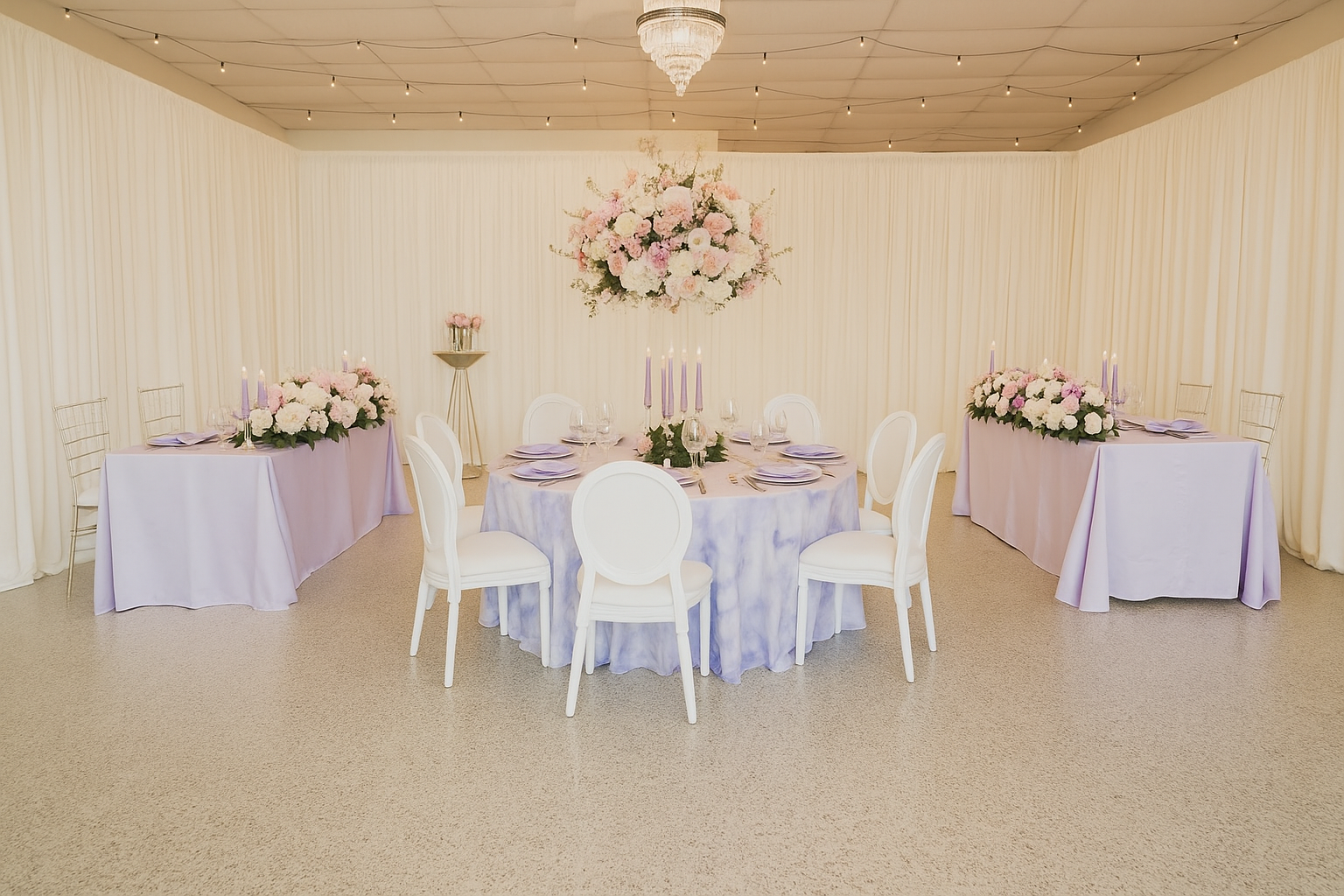 Elegant event venue table setting